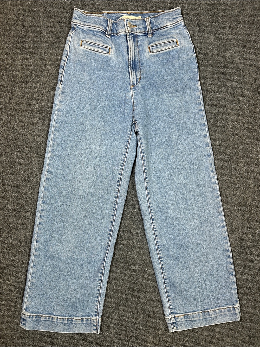 Levi's Ribcage Wide Leg Crop Light Blue Wide-Leg Jeans Women’s 25W x 26L